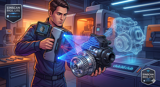 EinScan Rigil Lite: SHINING 3D расширяет линейку автономных сканеров
