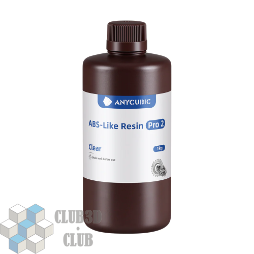 Фотополимерная смола Anycubic ABS+ LIKE Resin PRO 2 UV Resin для 3D принтера 405нм Полупрозрачный (Clear) 1 литр фото 3