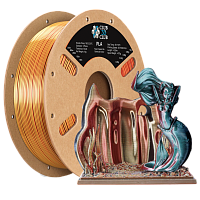 High Speed Ultra Silk PLA 4х цветный пластик CLUB3D PRO - Gorgeous Sum (Black & Gold & Red & Green) 1KG (1,75мм)