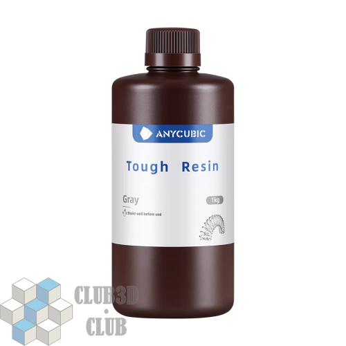 Фотополимерная особопрочная смола Anycubic Tough Resin для 3D принтера 405нм Серая (Grey) 1 литр фото 2