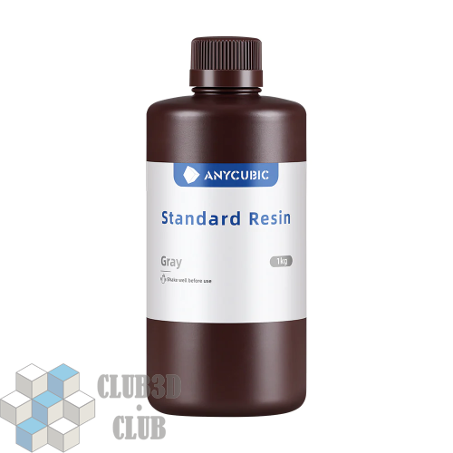 Фотополимерная смола Anycubic Basic Standart Colored UV для 3D принтера 405нм Серая (Gray) 1 литр фото 2