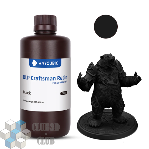 Фотополимерная смола Anycubic DLP Craftsman Resin  для 3D принтера 405нм Черный (Black) 1 литр