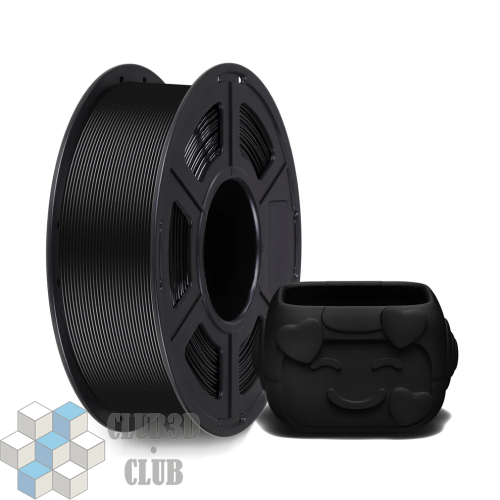PETG пластик (Filament Пруток) CLUB3D Base - Черный (Black) 1KG (1,75мм)