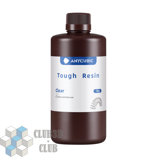 Фотополимерная особопрочная смола Anycubic Tough Resin для 3D принтера 405нм Полупрозрачный (Clear) 1 литр фото 2