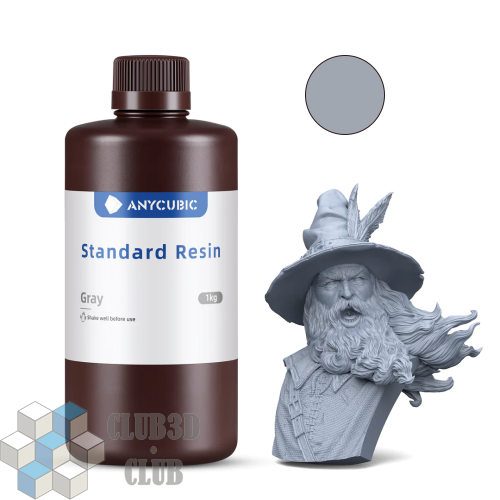 Фотополимерная смола Anycubic Basic Standart Colored UV для 3D принтера 405нм Серая (Gray) 1 литр