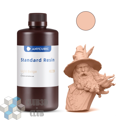 Фотополимерная смола Anycubic Basic Standart Colored UV для 3D принтера 405нм Бежевый (Beige) 1 литр