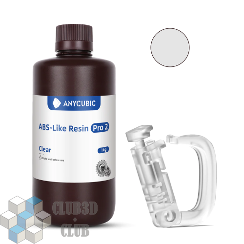 Фотополимерная смола Anycubic ABS+ LIKE Resin PRO 2 UV Resin для 3D принтера 405нм Полупрозрачный (Clear) 1 литр