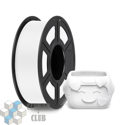 PETG пластик (Filament Пруток) CLUB3D Base - Белый (White) 1KG (1,75мм)