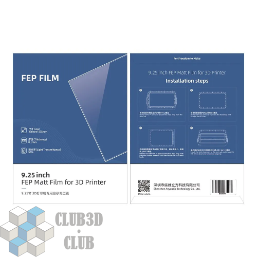 Матовая FEP nFEP пленка для 3D принтеров Anycubic Photon MONO X 4K 6K M3 Plus 5 шт, (NEW 2022) фото 2