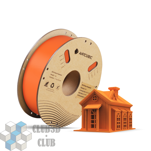 PLA пластик (Filament Пруток) для FDM 3D принтеров CLUB3D Base - Ярко Оранжевый (Orang) 1KG (1,75мм)