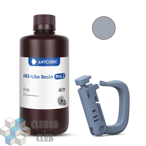 Фотополимерная смола Anycubic ABS+ LIKE Resin PRO 2 UV Resin для 3D принтера 405нм Серый (Grey) 1 литр