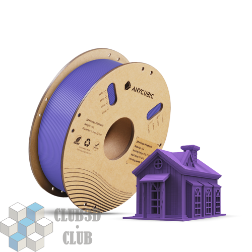 PLA пластик (Filament Пруток) для FDM 3D принтеров CLUB3D Base - Насыщенный Пурпурный (Purple Opulence) 1KG (1,75мм)