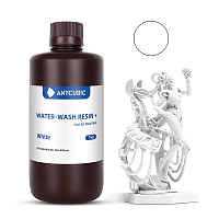 Фотополимерная смола Вода смываемая Anycubic Water-Wash Resin UV для 3Д принтеров LCD DLP 405нм , Белая (White) , 1 литр