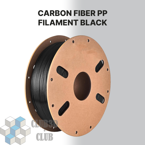 Carbon Fiber PP пластик (Filament Пруток) CLUB3D PRO - Черный (Black) 0,7KG (1,75мм)