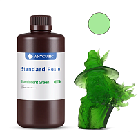 Фотополимерная смола Anycubic Basic Standart Colored UV для 3D принтера 405нм Прозрачный зеленый (Translucent Green) 1 литр