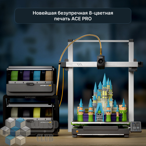 Цветной Полимерный 3D Принтер Anycubic Kobra MAX 3  COMBO (ME - FFF - FDM)(Набор для сборки) фото 4