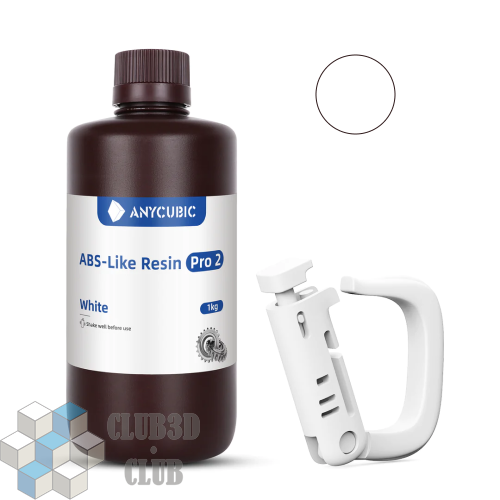 Фотополимерная смола Anycubic ABS+ LIKE Resin PRO 2 UV Resin для 3D принтера 405нм Белый (White) 1 литр