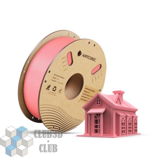 PLA пластик (Filament Пруток) для FDM 3D принтеров CLUB3D Base - Клубнично Розовый (Pink) 1KG (1,75мм)